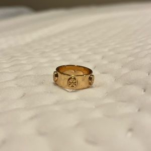 TORY BURCH LOGO RING! SIZE 5